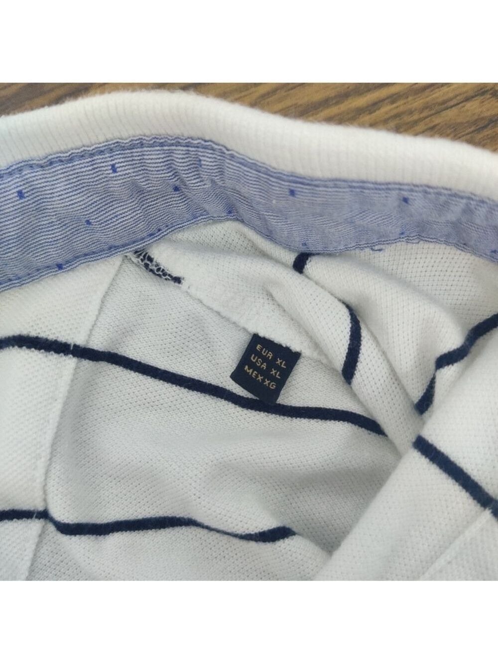 *Massimo Dutti Polo Shirt Black Stripes Size XL - Picture 5 of 8
